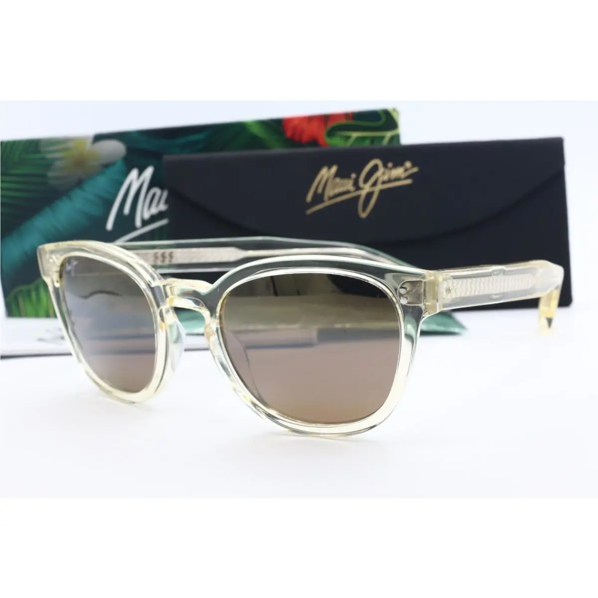 Maui Jim Cheetah 5 MJ 842-21D Yellow Tint Oval Sunglasses Bronze Polarized Lens