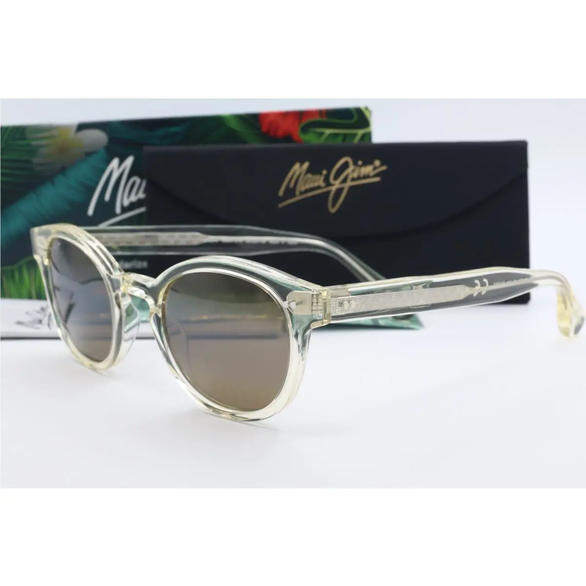 Maui Jim Joy Ride M J841-21D Light Pink Oval Sunglasses Brown Polarized Lens