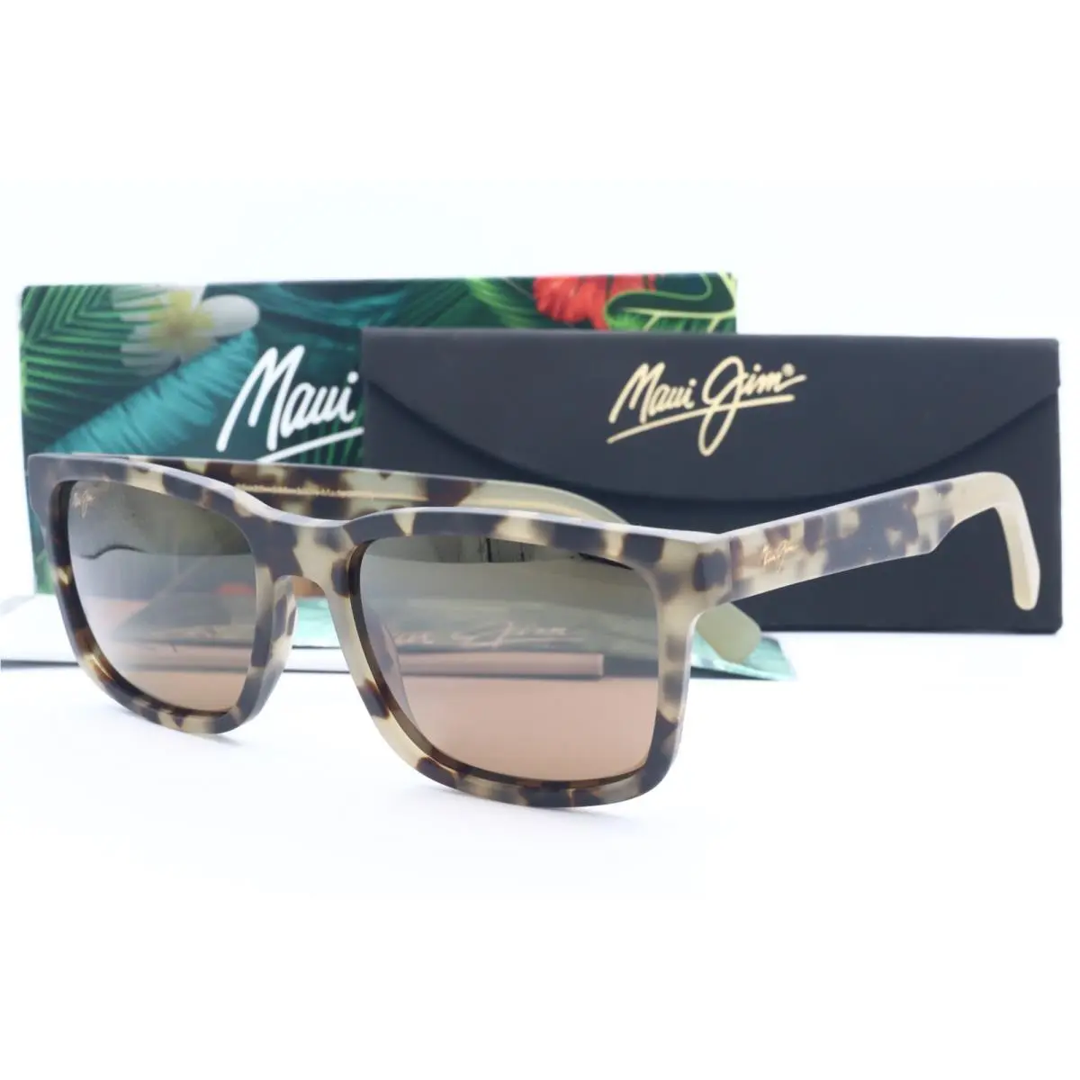 Stone Shack MJ 862-10 Tortoise Square Sunglasses Brown Polarized Lenses by Maui Jim