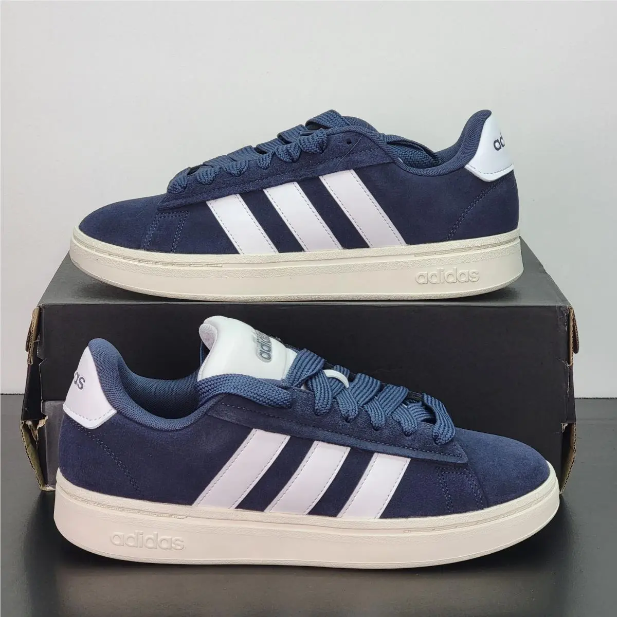 Adidas Grand Court Men`s Size 11.5 Athletic Shoes Blue Casual Footwear Sneakers
