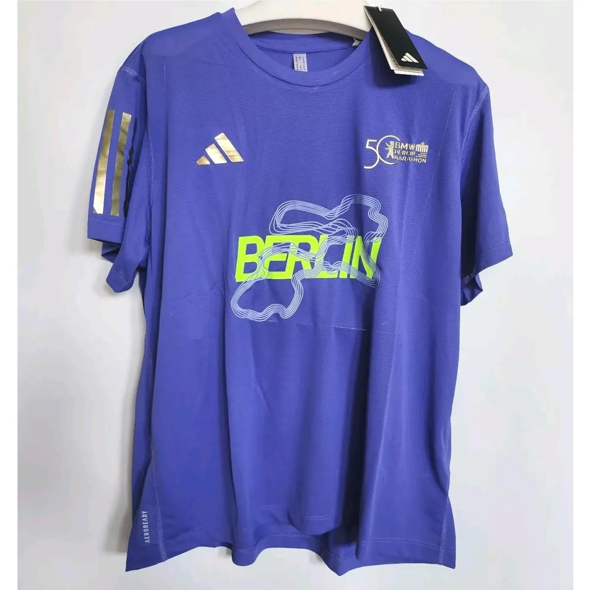 Adidas Bmw Berlin Marathon 2024 Finisher XL Shirt Womens 50th Xlarge