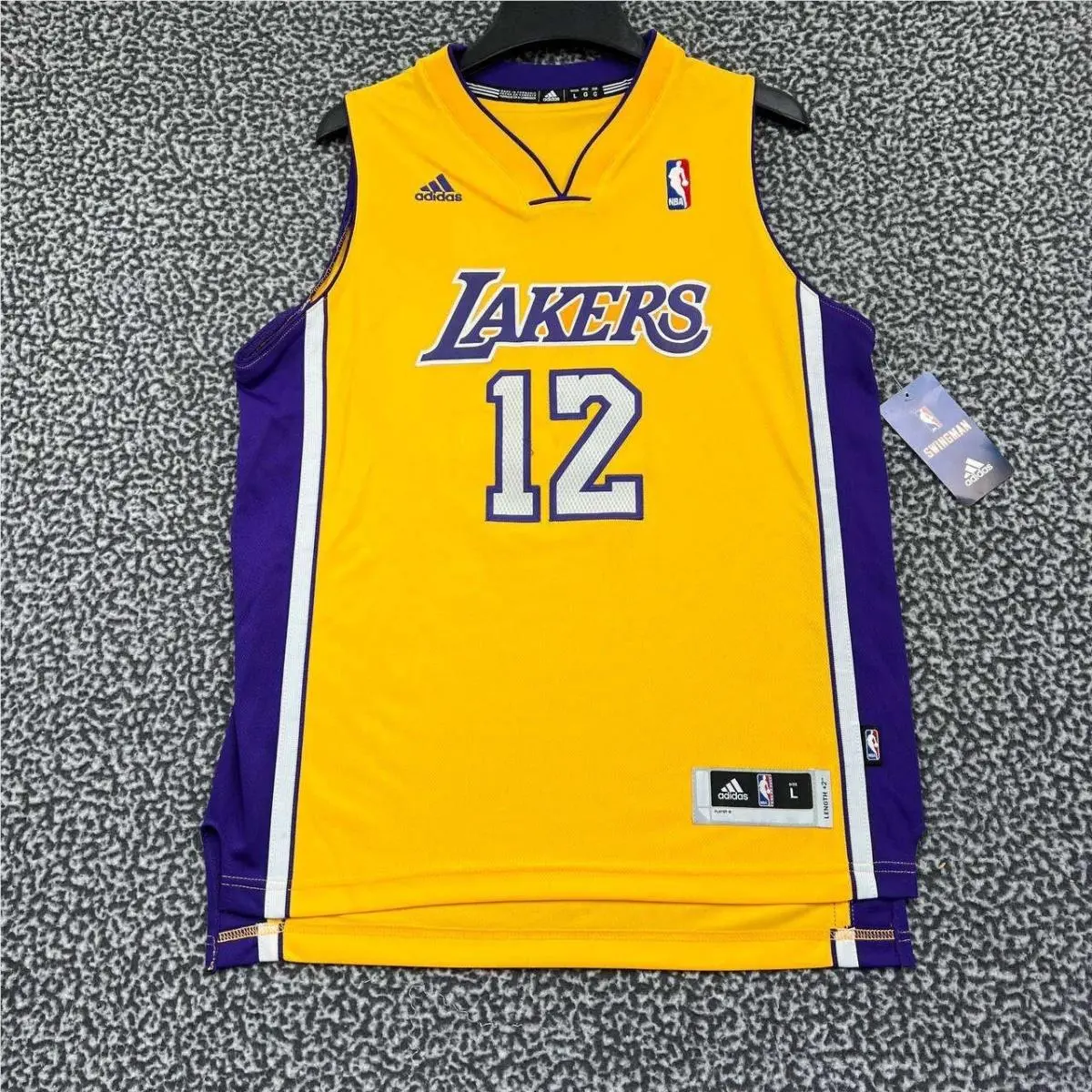 Los Angeles Lakers Howard 12 Jersey Shirt Youth Large 14-16 Yellow Adidas L