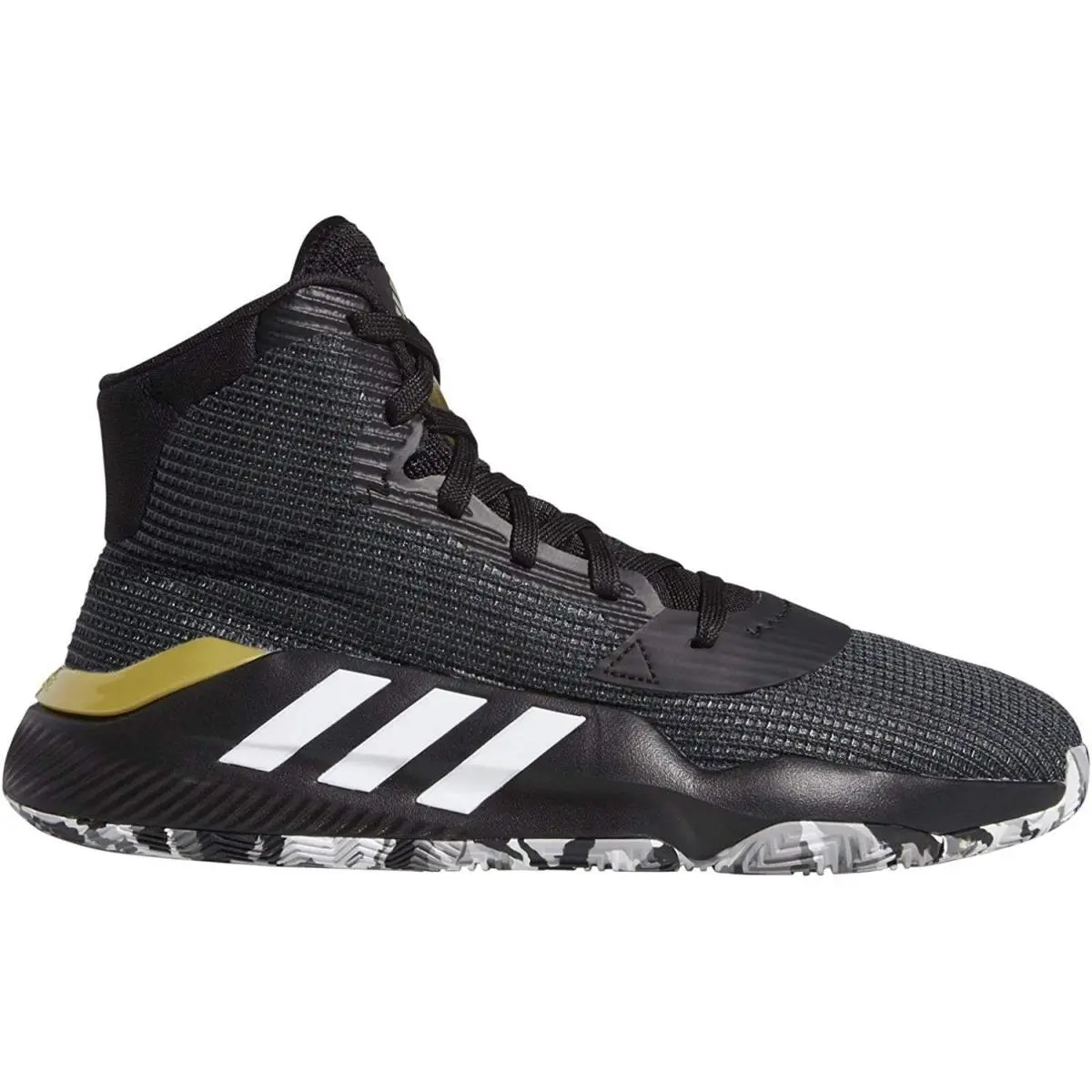 Adidas Pro Bounce 2019 Shoe - Men`s Basketball Core Black/white/grey