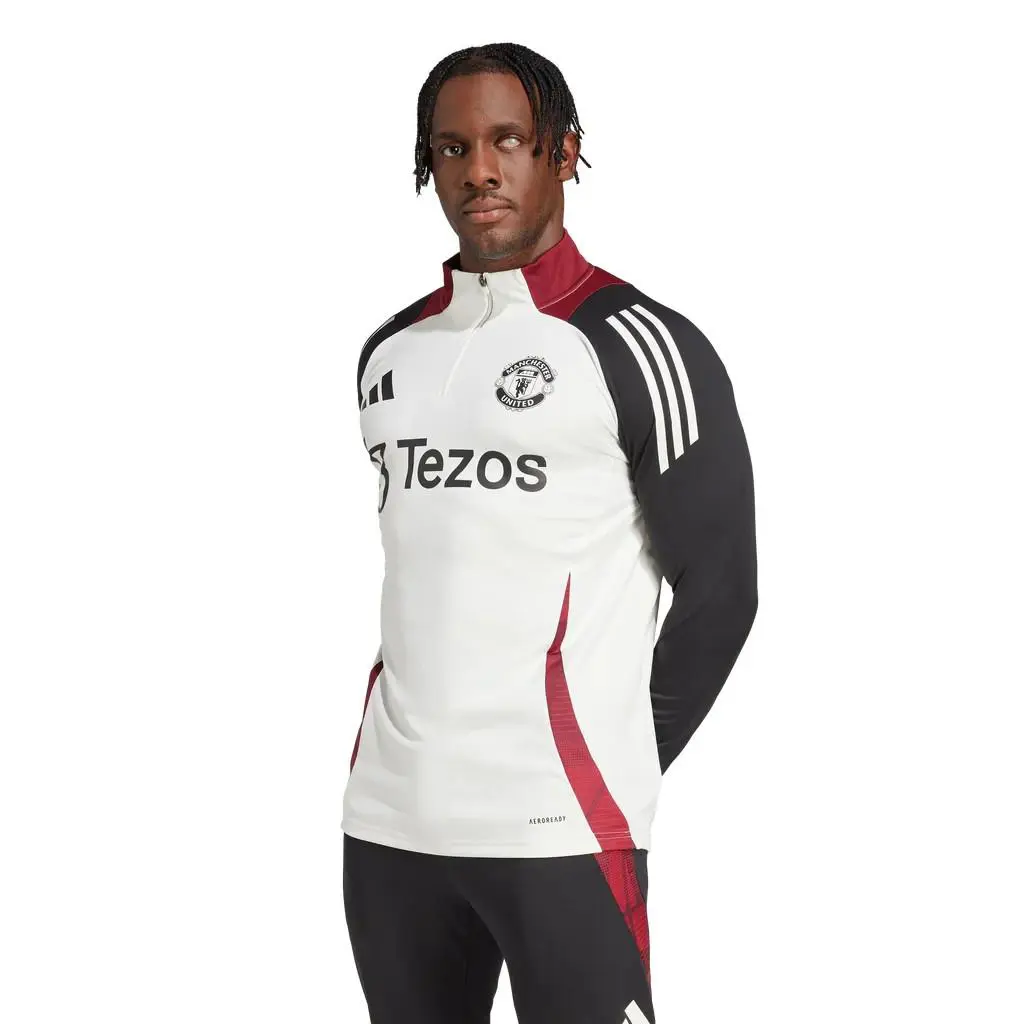 Adidas clothing - MUFC TR TOP - MUFC TOP - JE3737 - Off White / Black (UPC: 196476716023) 9