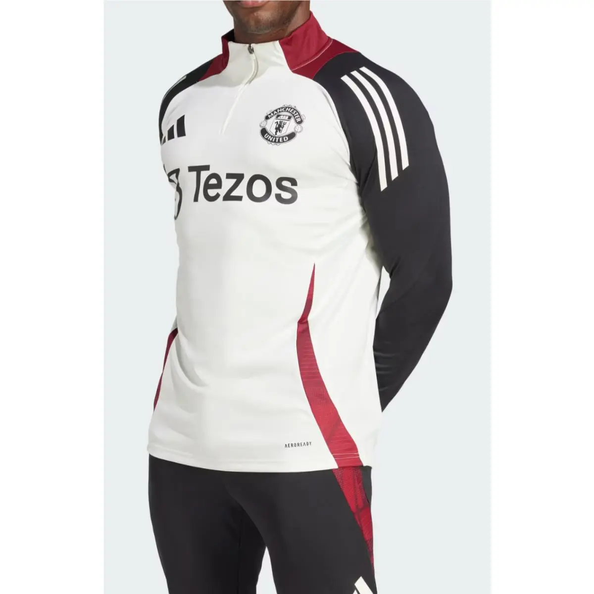 Adidas clothing - MUFC TR TOP - MUFC TOP - JE3737 - Off White / Black (UPC: 196476716023) 2