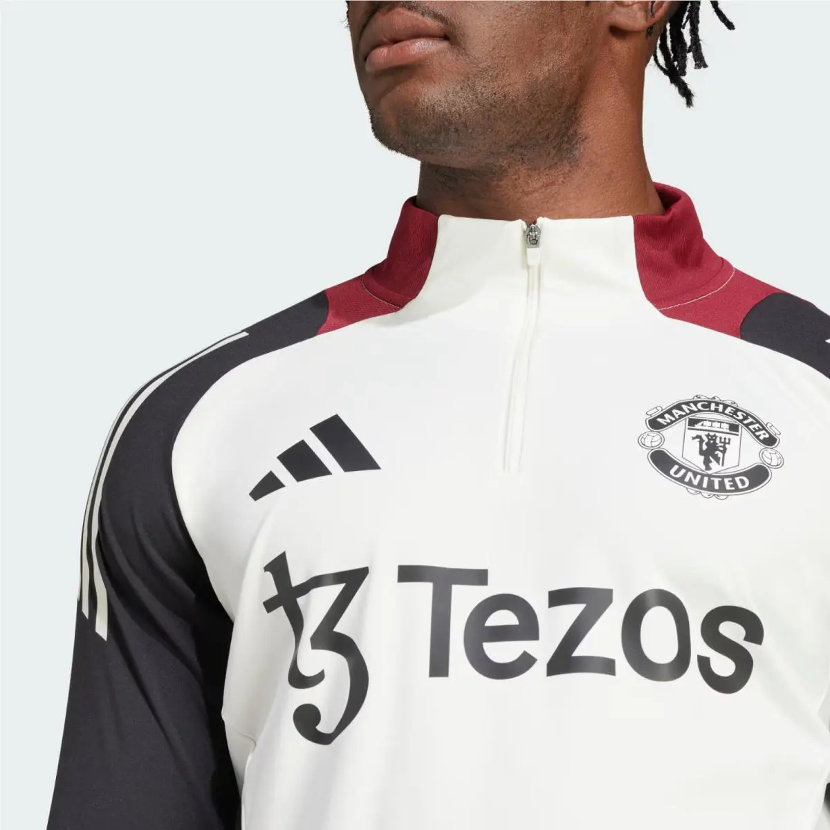 Adidas clothing - MUFC TR TOP - MUFC TOP - JE3737 - Off White / Black (UPC: 196476716023) 6