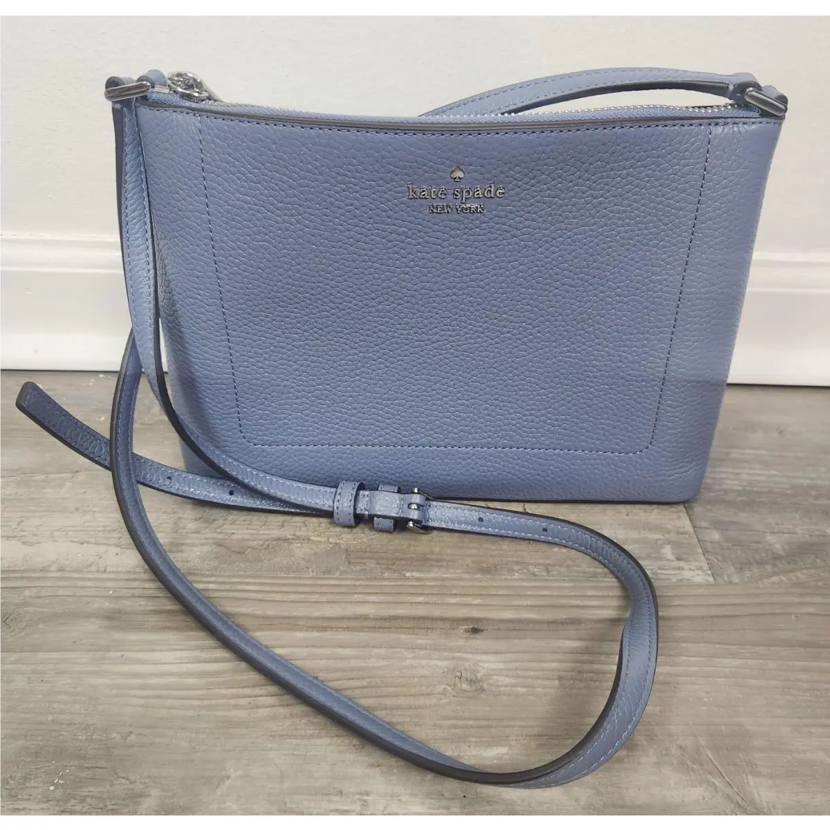 Kate Spade York Pebbled Leather Leila Medium Crossbody Thunderstorm