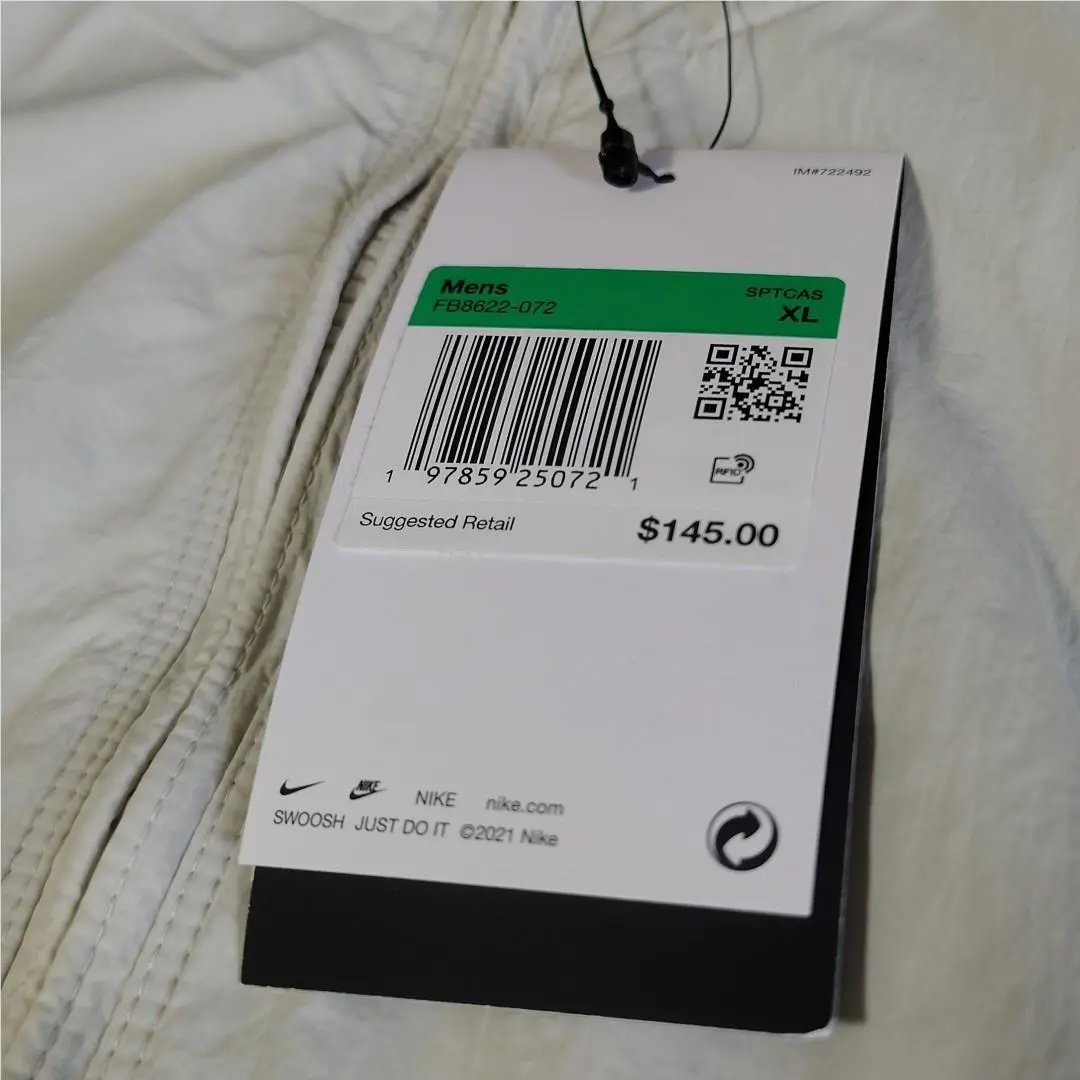 Nike clothing - Nike Sportswear Solo Swoosh Men`s Woven Tracksuit Jacket - FB8622072 - Beige (UPC: 197859250721) 4