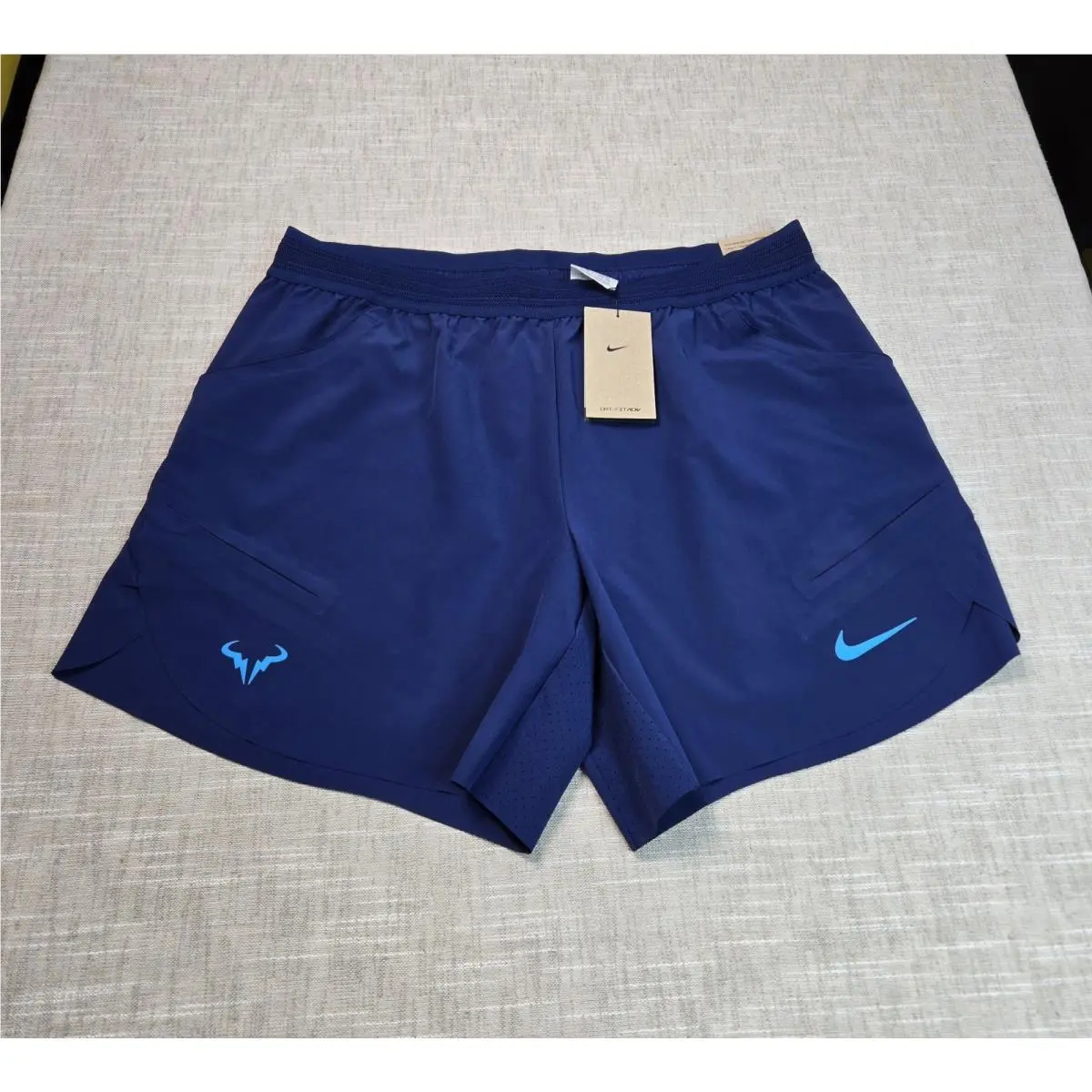 Nike Court Rafa Nadal 7` Tennis Shorts XL Mens Blue Dri-fit Adv