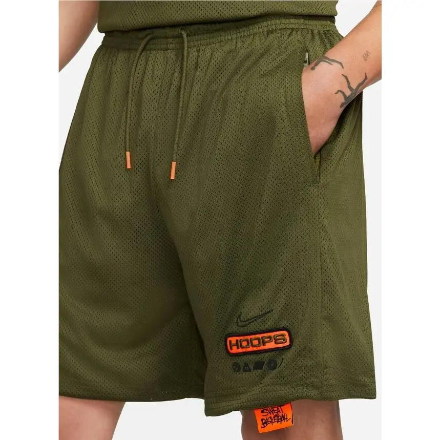 Nike clothing - Nike Dri-Fit Force Hoops Mesh Basketball Shorts - DH6723-355 - Rough Green (UPC: 195245105402) 1