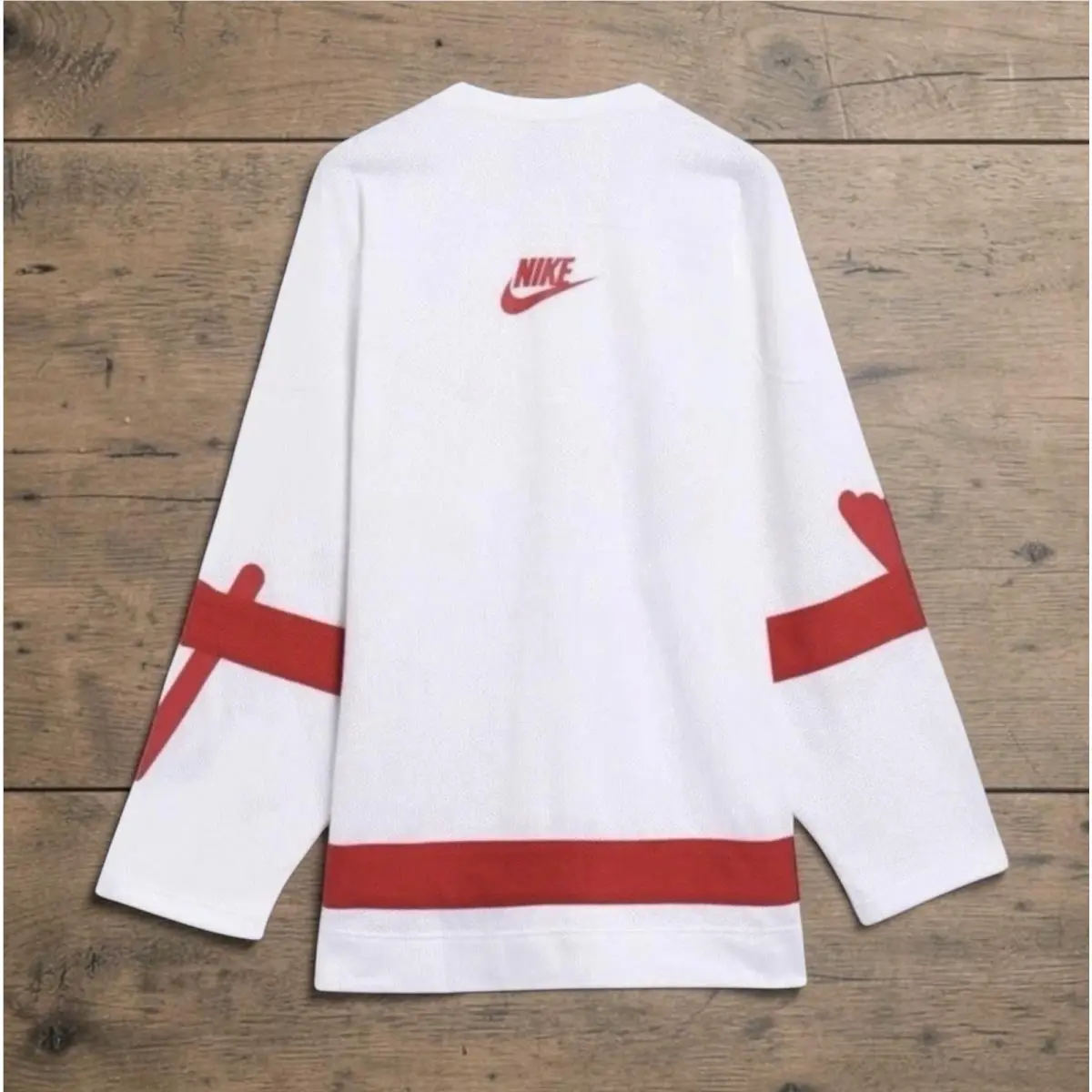 Nike Sportswear Club Hockey Oversized Men’s White/red Jersey HV1137-100 Xxl