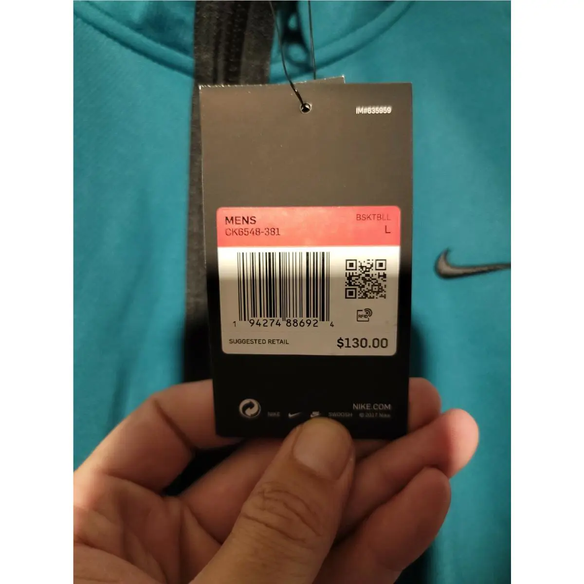 Nike clothing - CK6548-381 - CK6548-381 - Aqua (UPC: 194274886931) 3