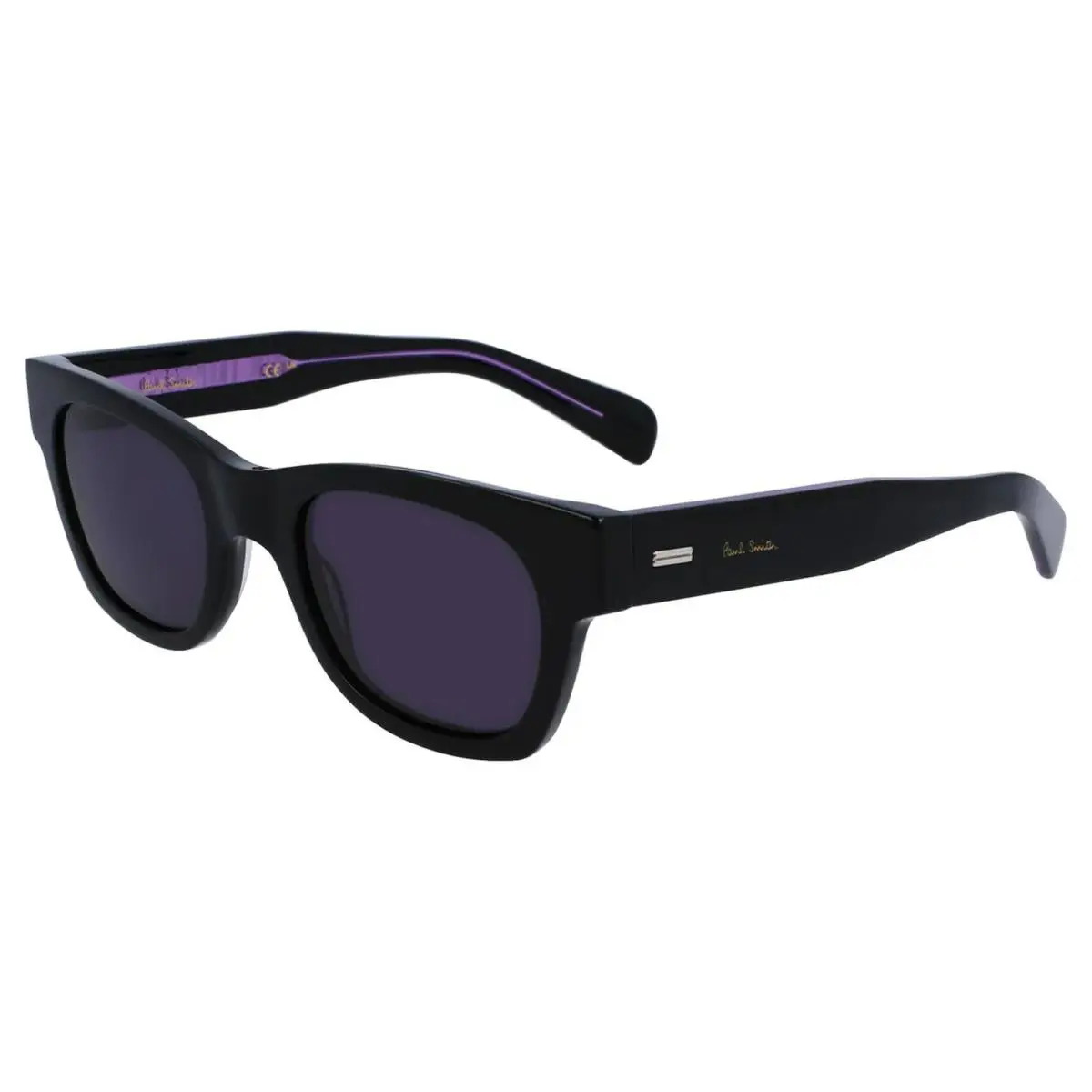 Men`s Soft Square Black Sunglasses - PSSN097-001 - Made in Italy by Paul Smith