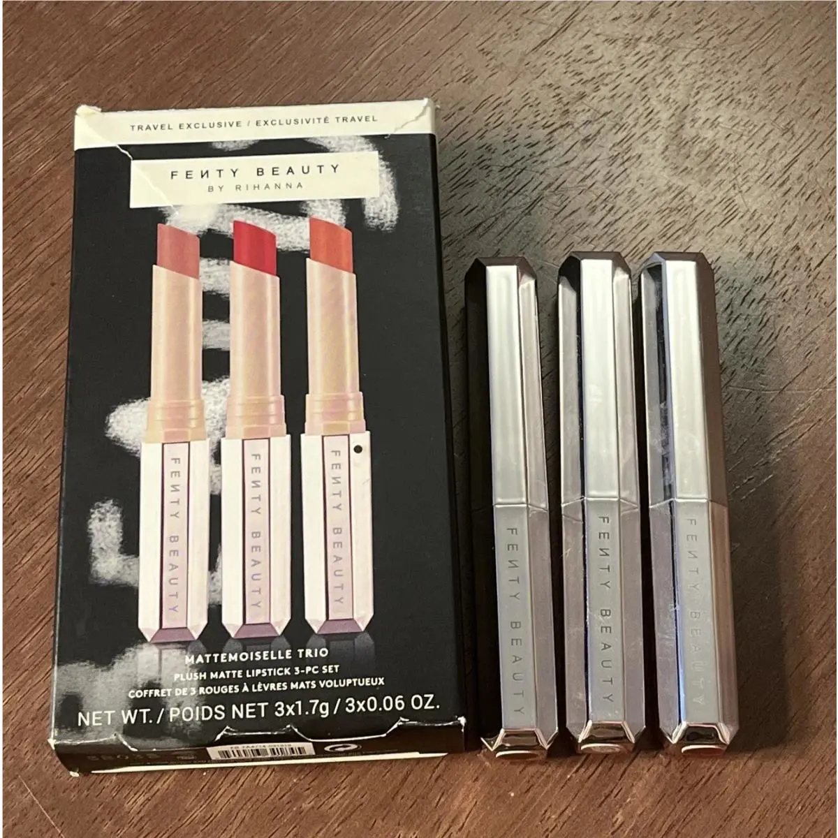 Fenty Mattemoiselle Trio Thicc Ma`damn Freckle Fiesta Rare Full Size Lipstick
