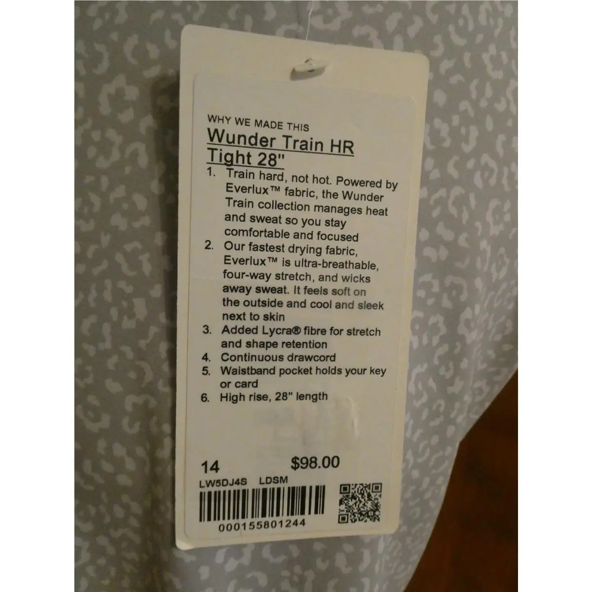 Lululemon clothing - Gray/White 28