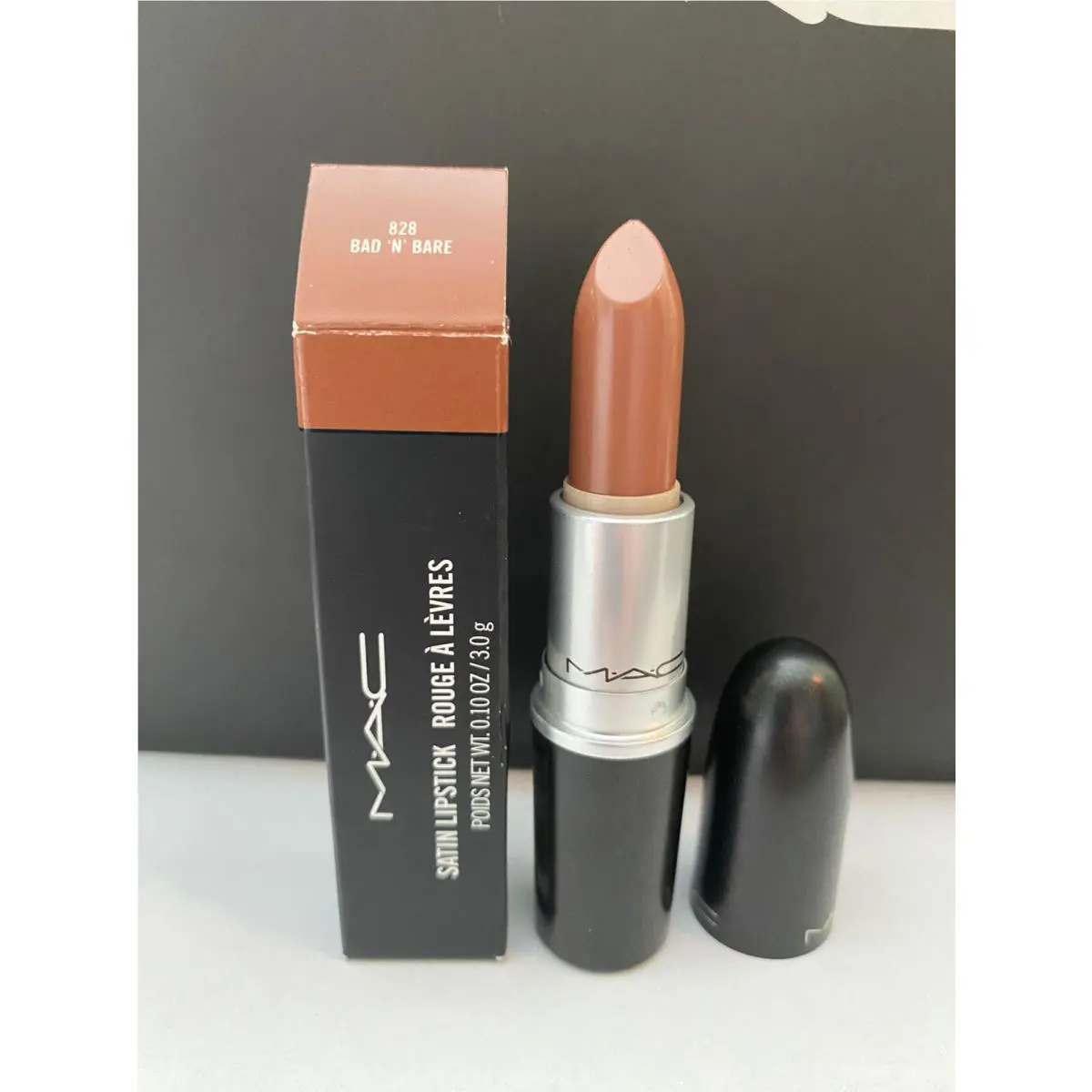 Mac Satin Lipstick 828 Bad `n` Bare 0.1oz / 3g