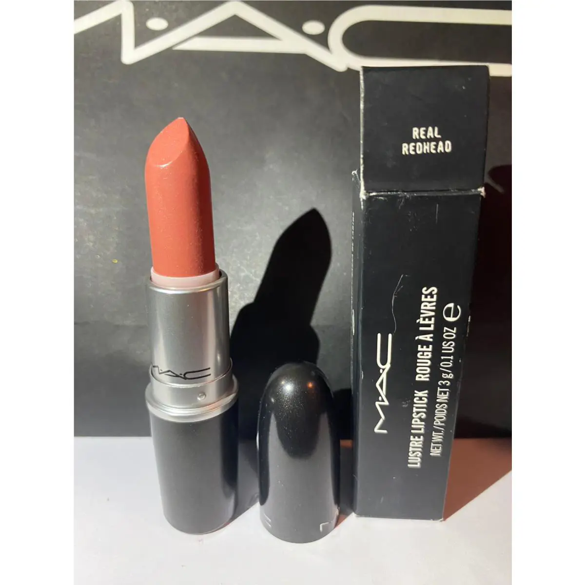 Mac Lustre Lipstick Real Redhead AC4