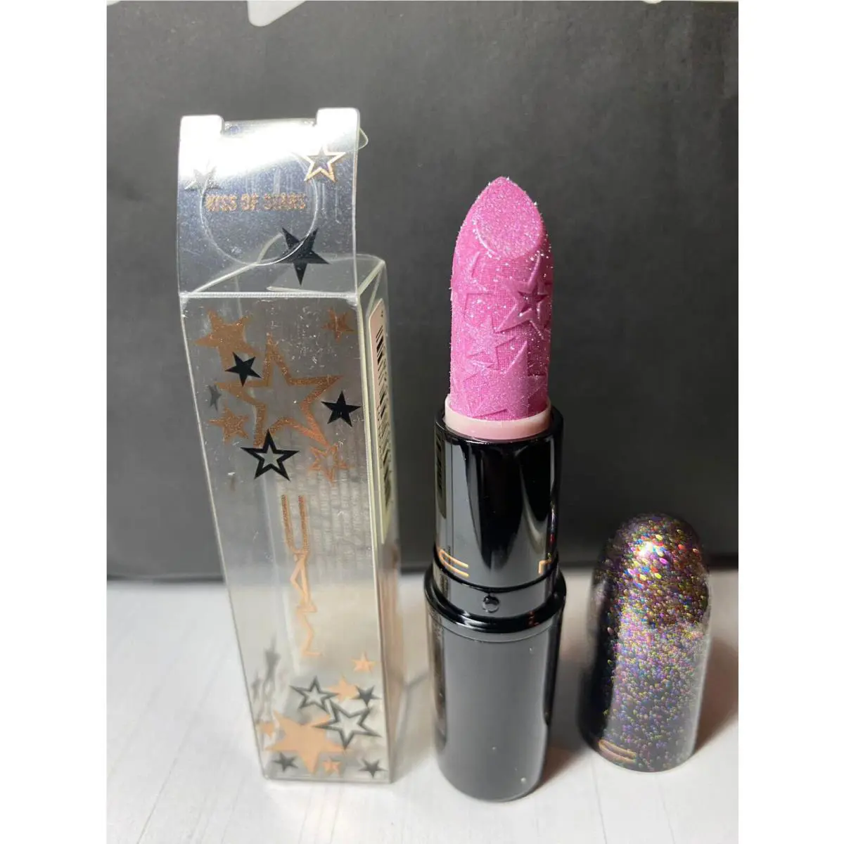 Mac Kiss OF Stars Lipstick Light Pink Shimmer Rare Global Ship