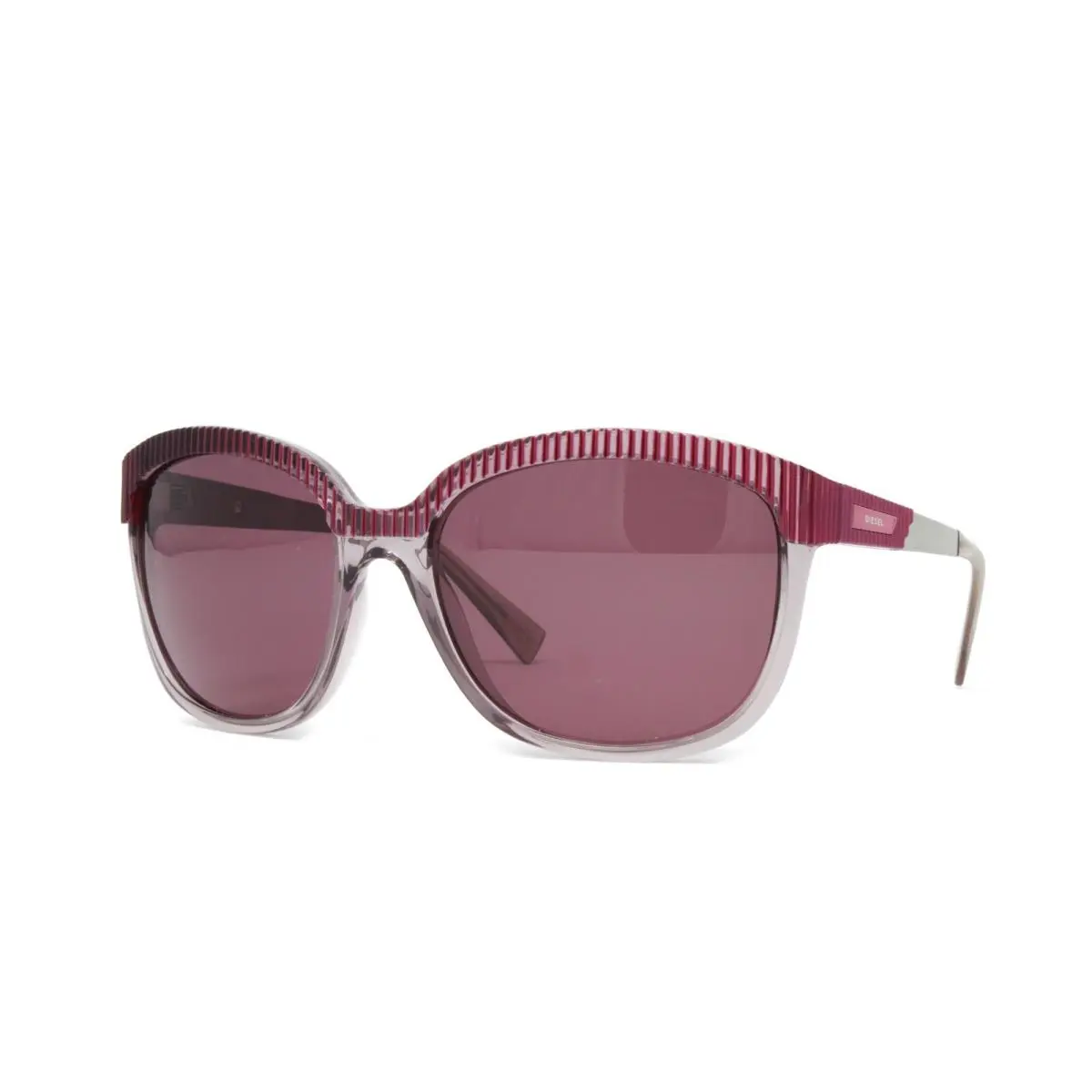 Diesel DS0222 7I2 Plum Crystal-red Lens 58mm Women`s Sunglasses