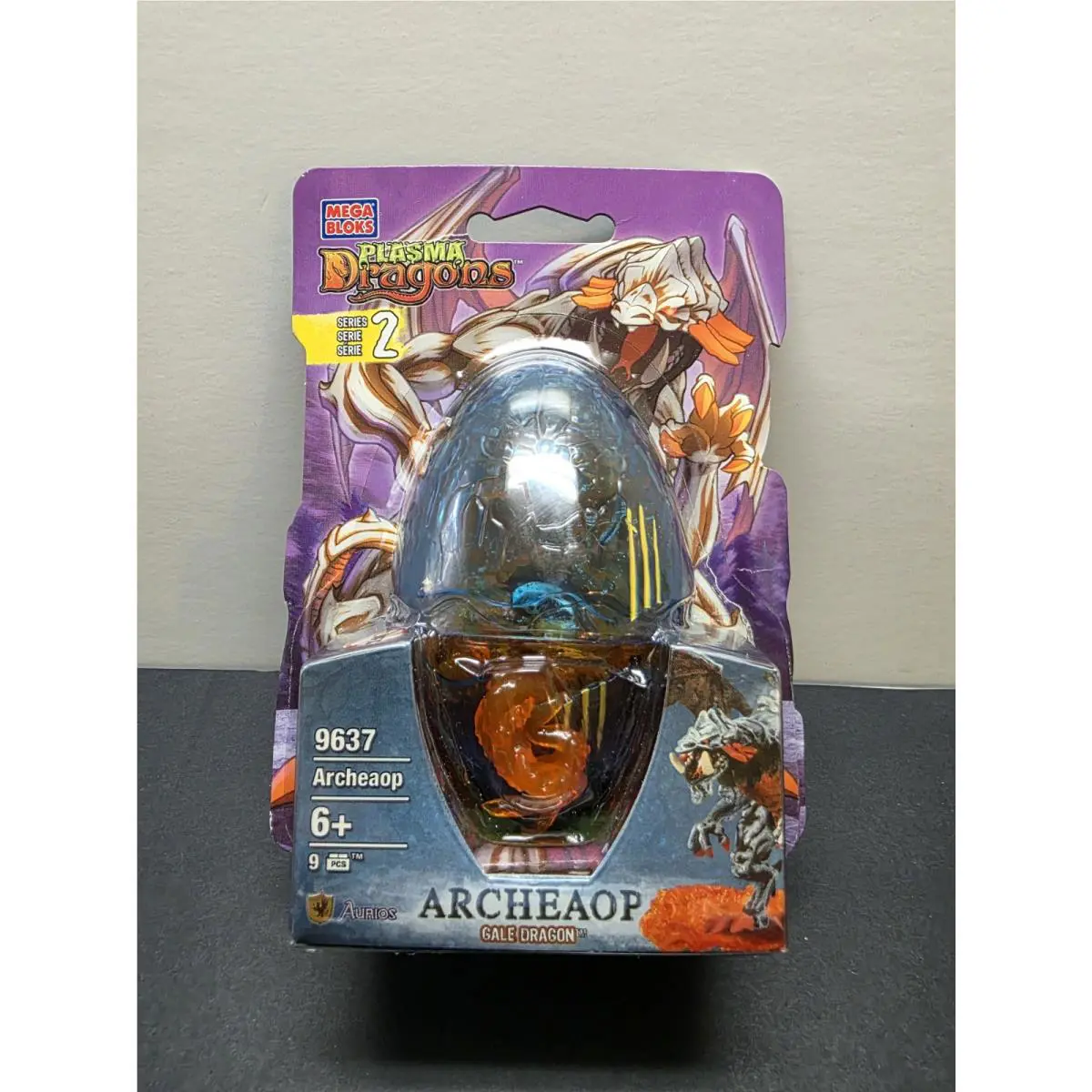 2006 Mega Bloks Plasma Dragons Series 2 Archeaop 9637 Gale Dragon Egg Rare