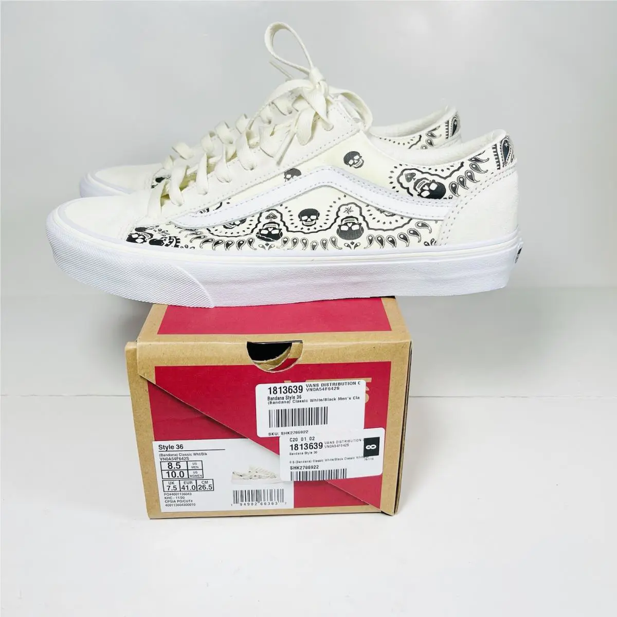 Vans shoes - VANS Style 36 - Style - VN0A54F642S - Off-White/Black (UPC: 194902663491) 7