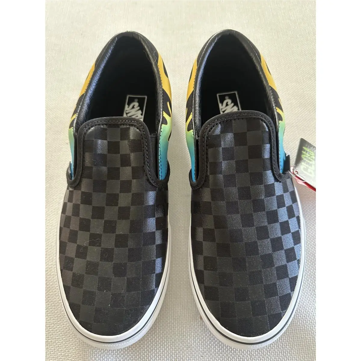 Vans shoes - Vans Claasic Slip On Glow Flame 5.5 Jr - Orange 0