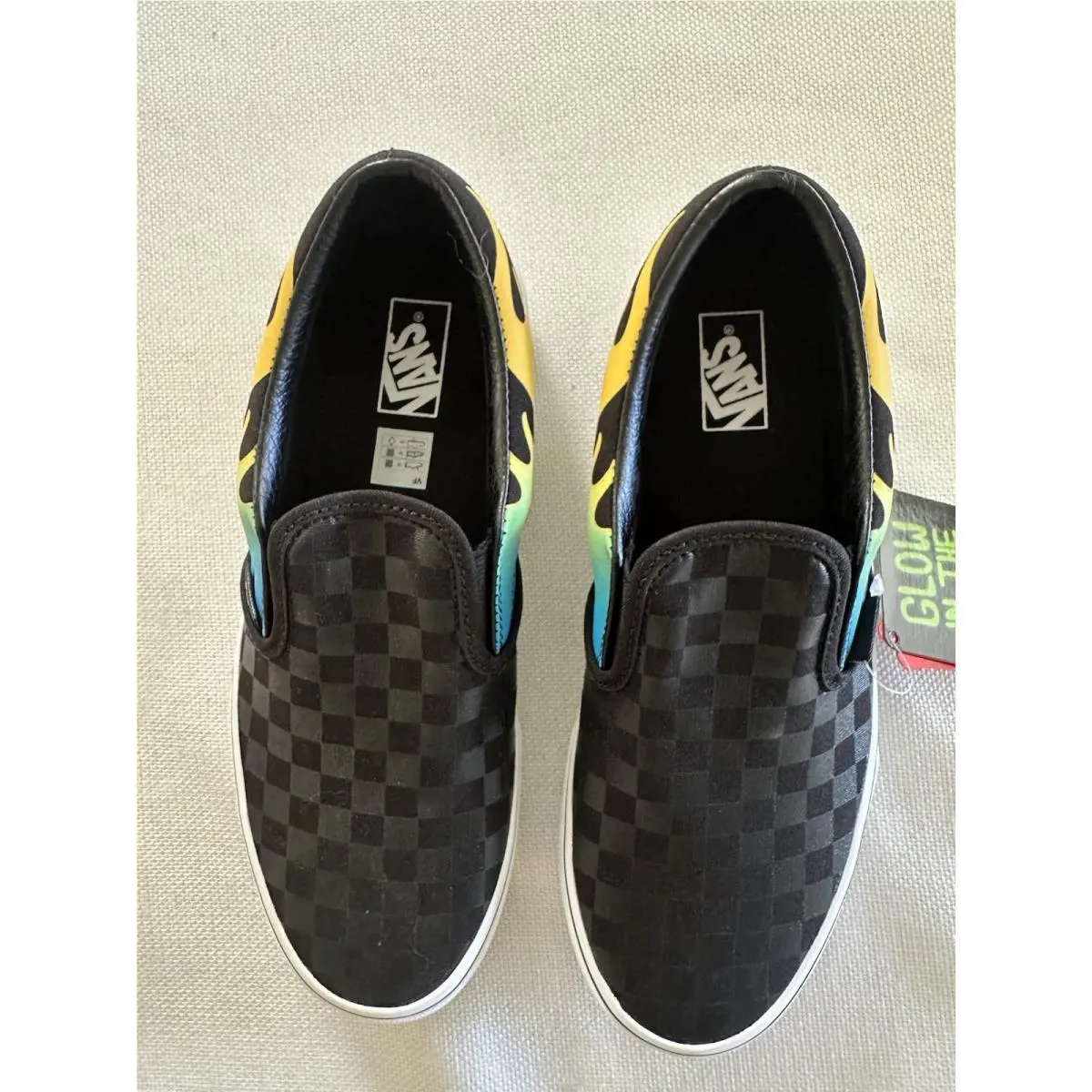 Vans shoes - Vans Claasic Slip On Glow Flame 5.5 Jr - Orange 3