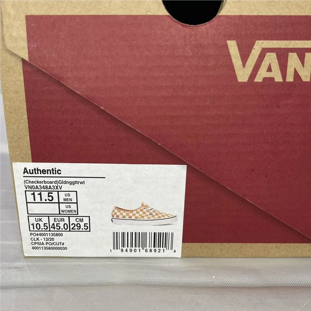 Vans shoes - Authentic - Authentic - Gold (UPC: 194901689218) 9