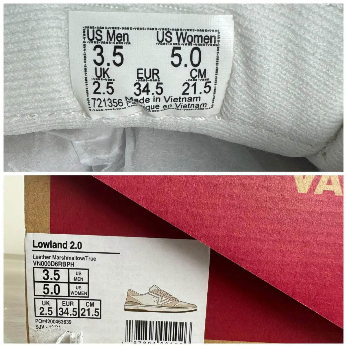 Vans shoes - VANS Lowland 2.0 - Lowland - VN000D6RBPH - Marshmallow White/True 9