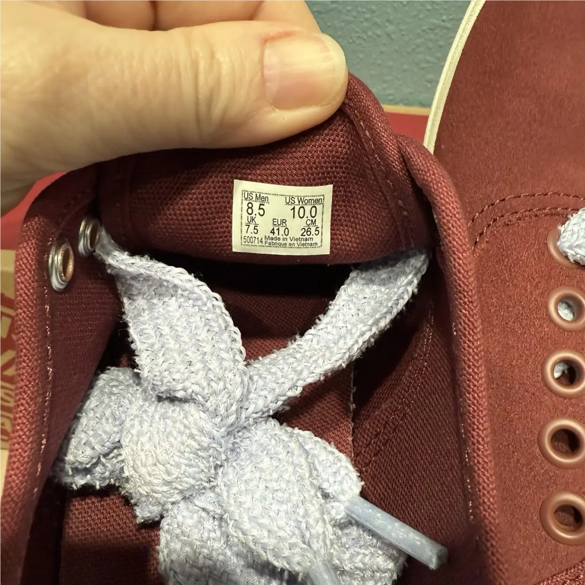 Vans shoes - VANS Authentic Skate - Authentic Skate - VN000D04CHA - Fat Lace Halogen Blue / Burgundy Suede (UPC: 197065597993) 1
