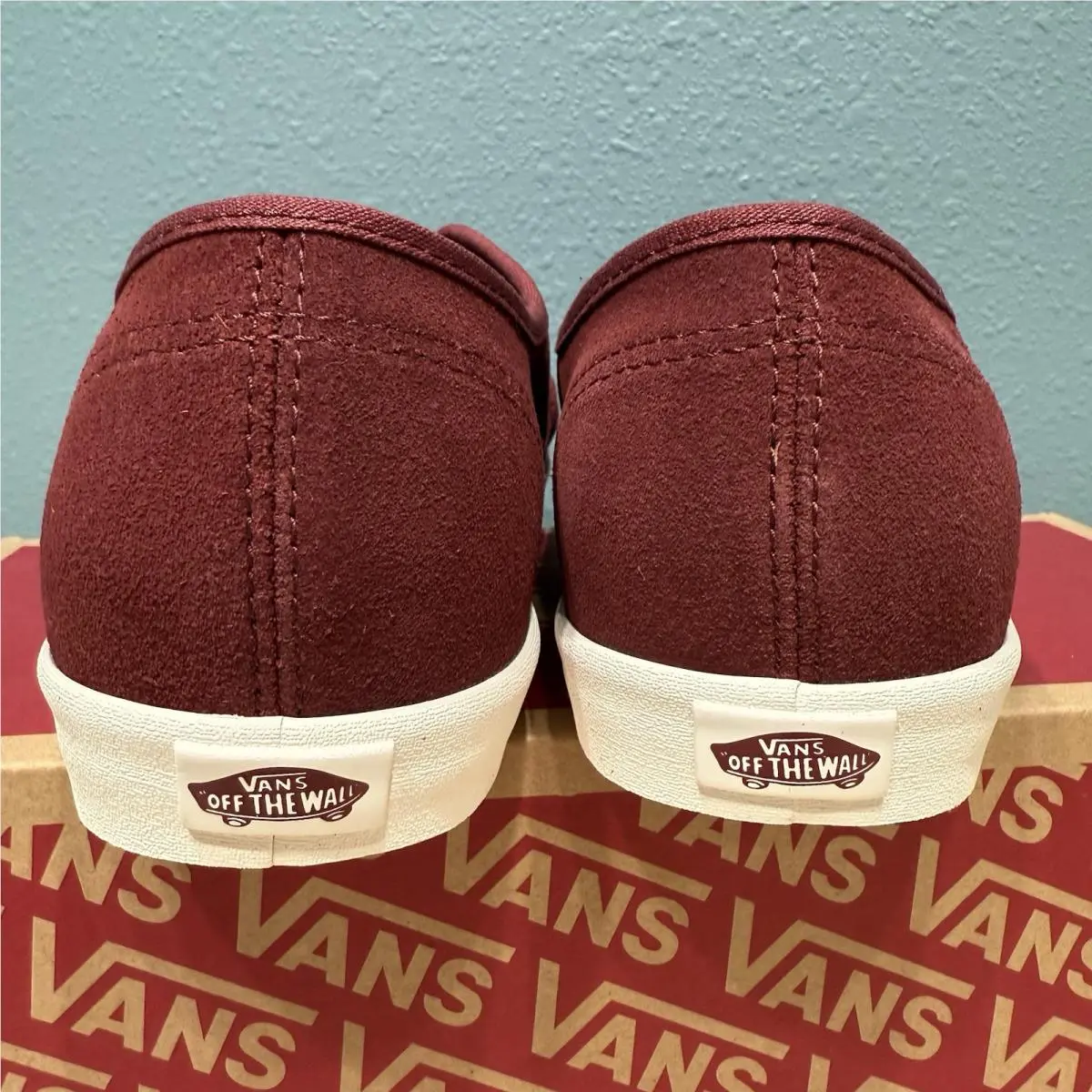 Vans shoes - VANS Authentic Skate - Authentic Skate - VN000D04CHA - Fat Lace Halogen Blue / Burgundy Suede (UPC: 197065597993) 2