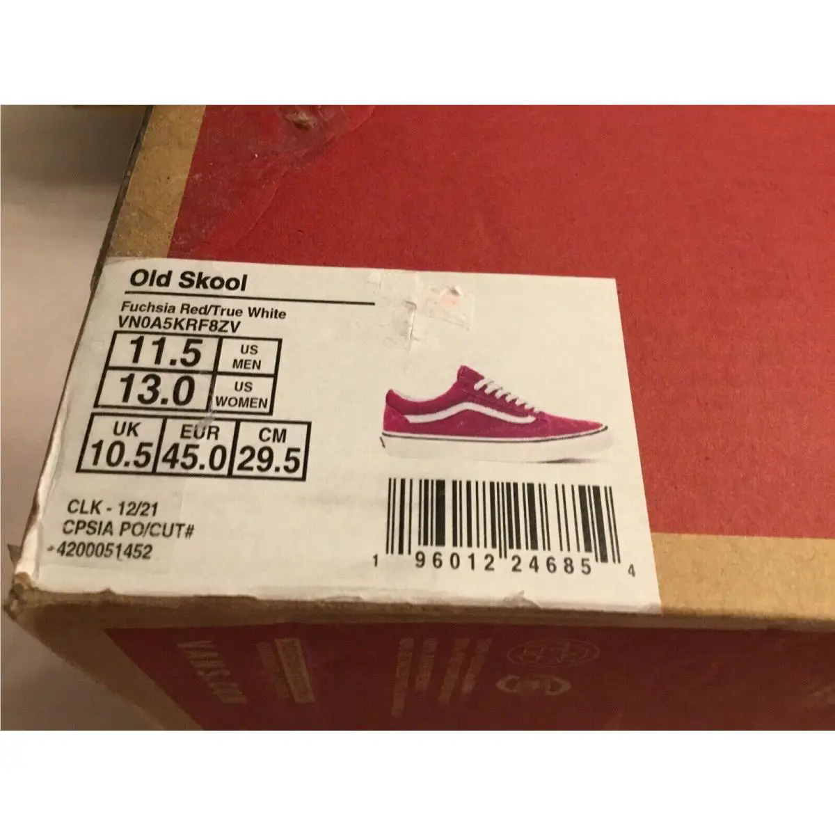 Vans shoes - VANS Old Skool - Old Skool - Red (UPC: 0196012246854) 0