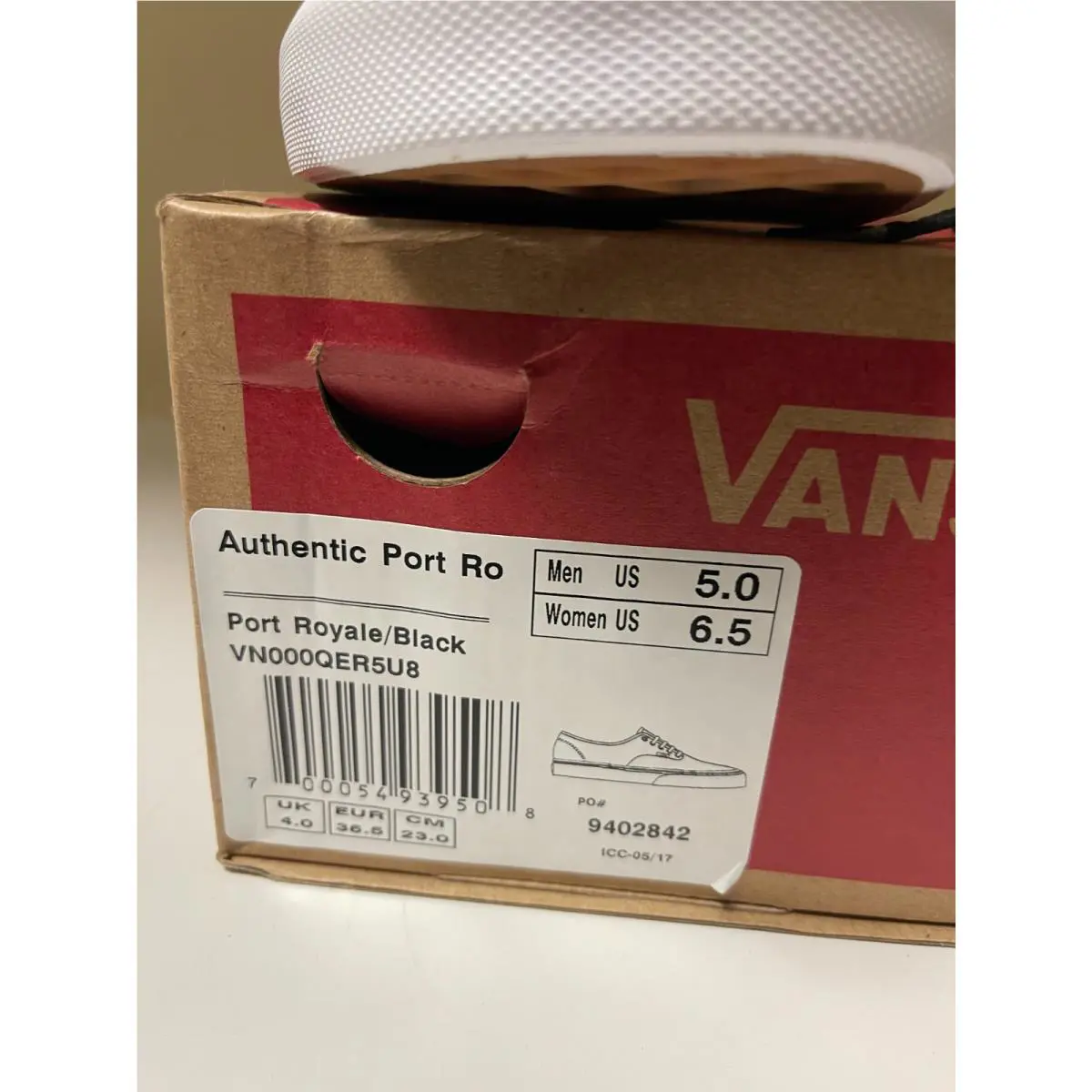 Vans shoes - VANS Authentic VN000QER5U8 - Authentic - VN000QER5U8 - Black (UPC: 700054939508) 5