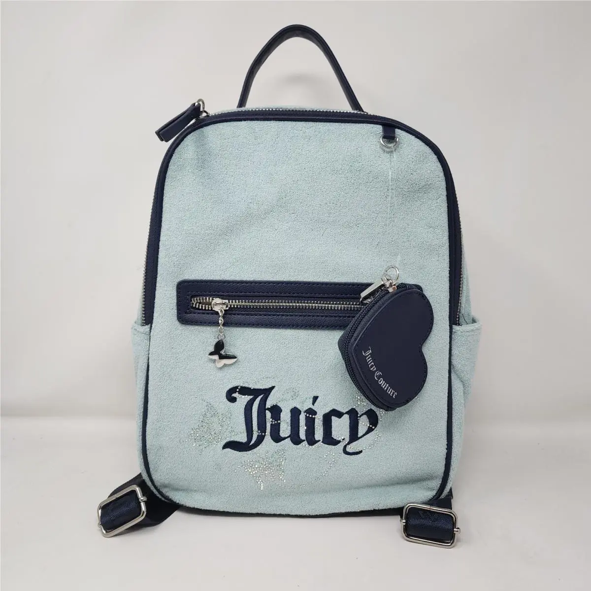 Juicy Couture Backpack Womens Turquoise Winging It Medium Adjustable Outdoor
