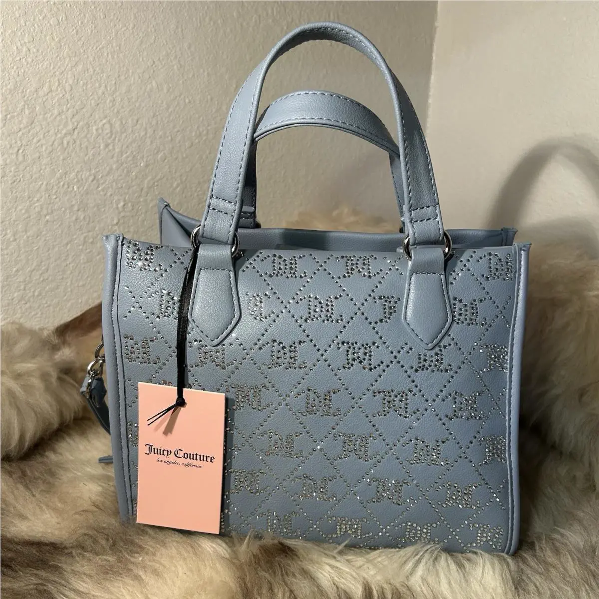 Juicy Couture Crystal Crush Mini Crossbody Bag - Dusty Blue