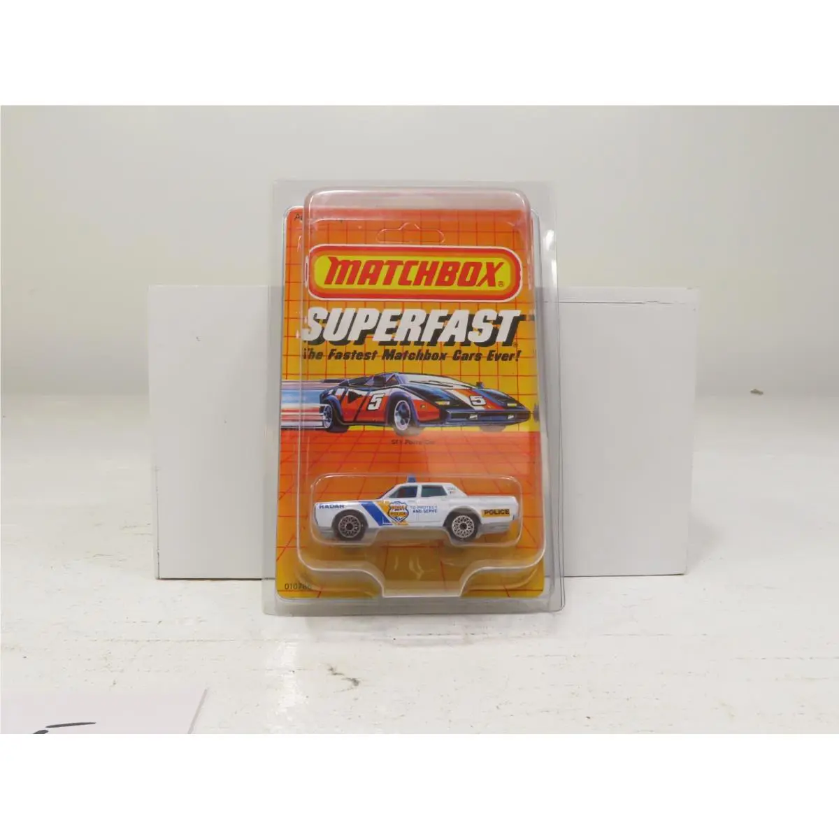 Matchbox SF1 1985 Superfast State Police Car Unpunched Card 8365
