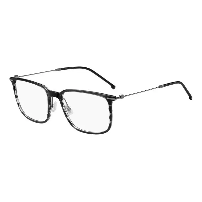 Boss 1484 0VQ7 00 Striped Grey Ruthenium 56mm Eyeglasses by Hugo Boss