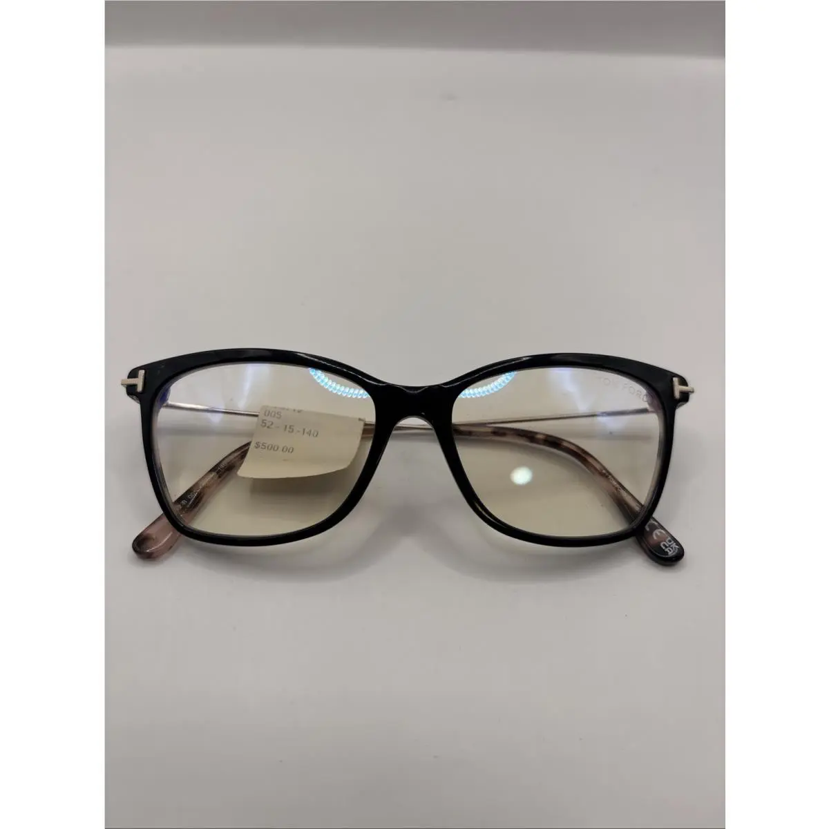 Tom Ford TF 5712-B 005 Black Gold Havana Eyeglasses Size 52-15-140