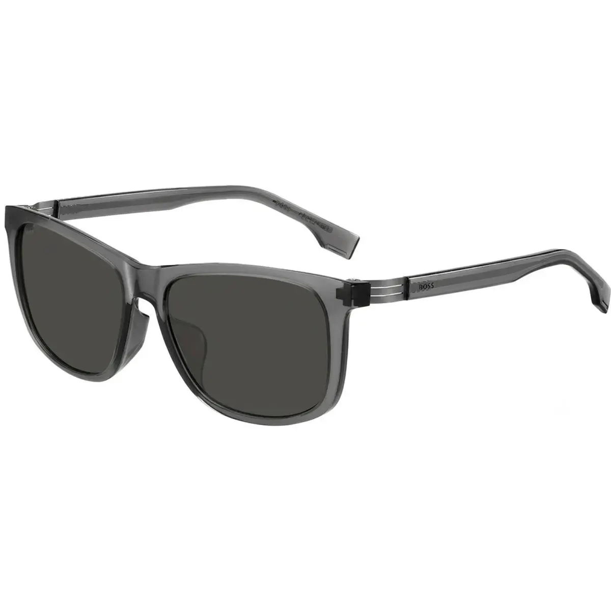 Hugo Boss Men`s Crystal Grey Soft Square Sunglasses - BOSS1617FS-0KB7-IR