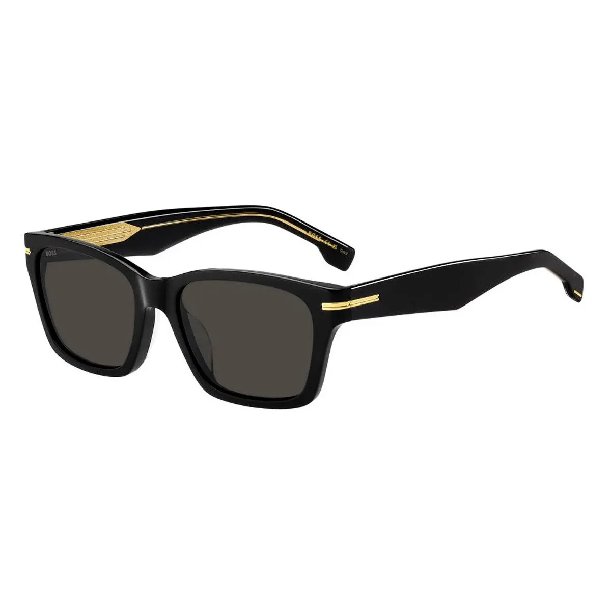 Hugo Boss 1739/F/SK Sunglasses Male Black 56mm - Frame: Black, Lens: Gray
