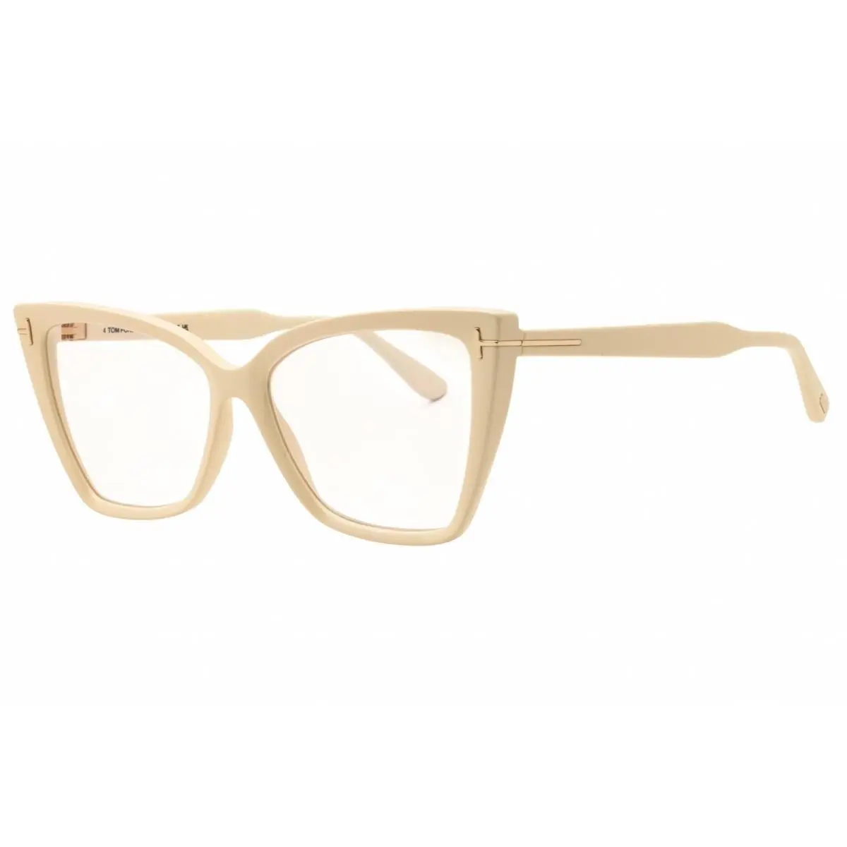 Women`s Eyeglasses Ivory Injected Propionate Cat Eye Frame FT5844-B 025 by Tom Ford