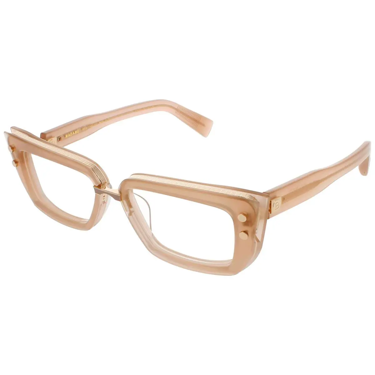 Balmain Madame Bpx 134C 51 Eyeglasses Nude/white Gold Frame 51 mm