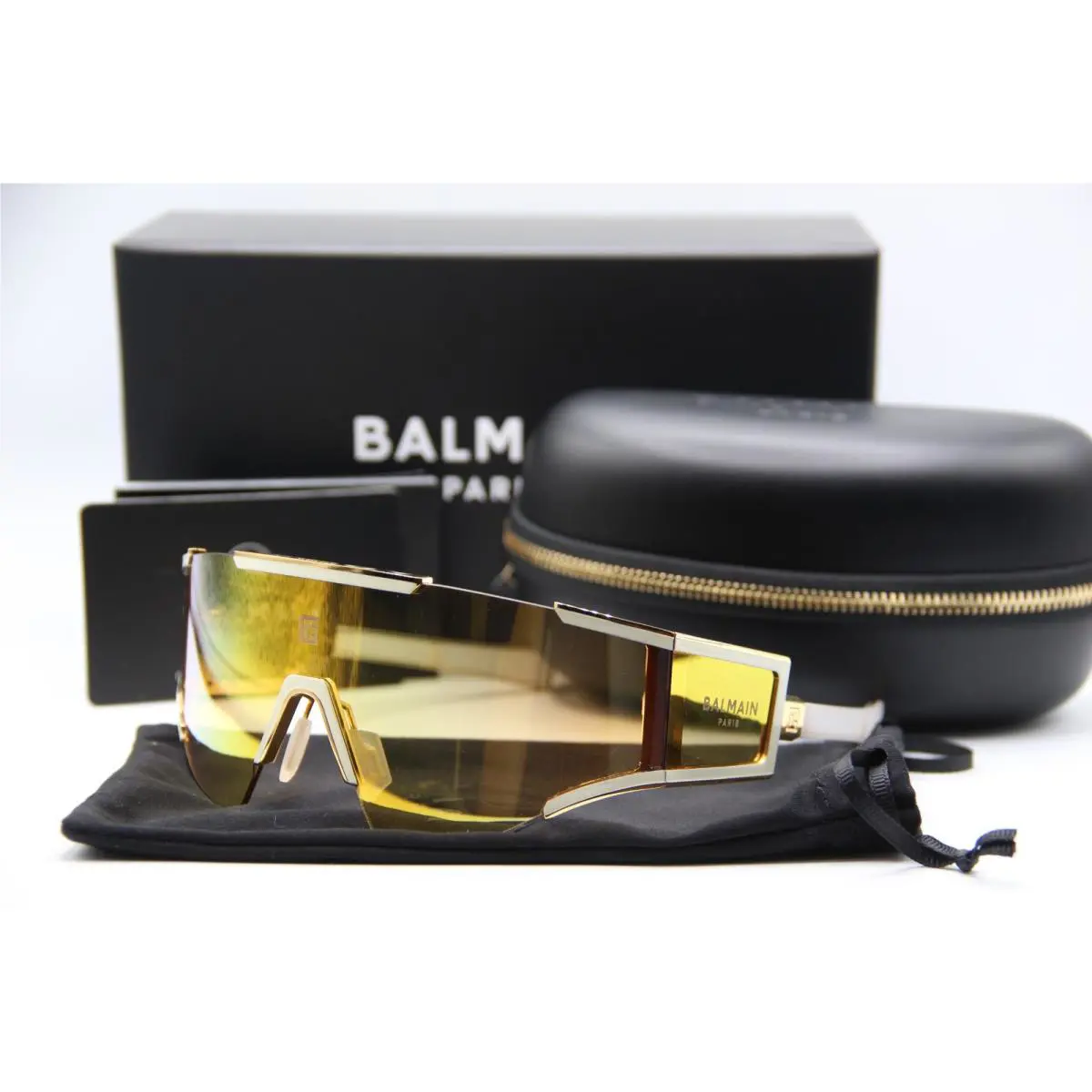 Balmain Paris Fleche BPS-138B-141 Gold Ivory Sunglasses 141-118