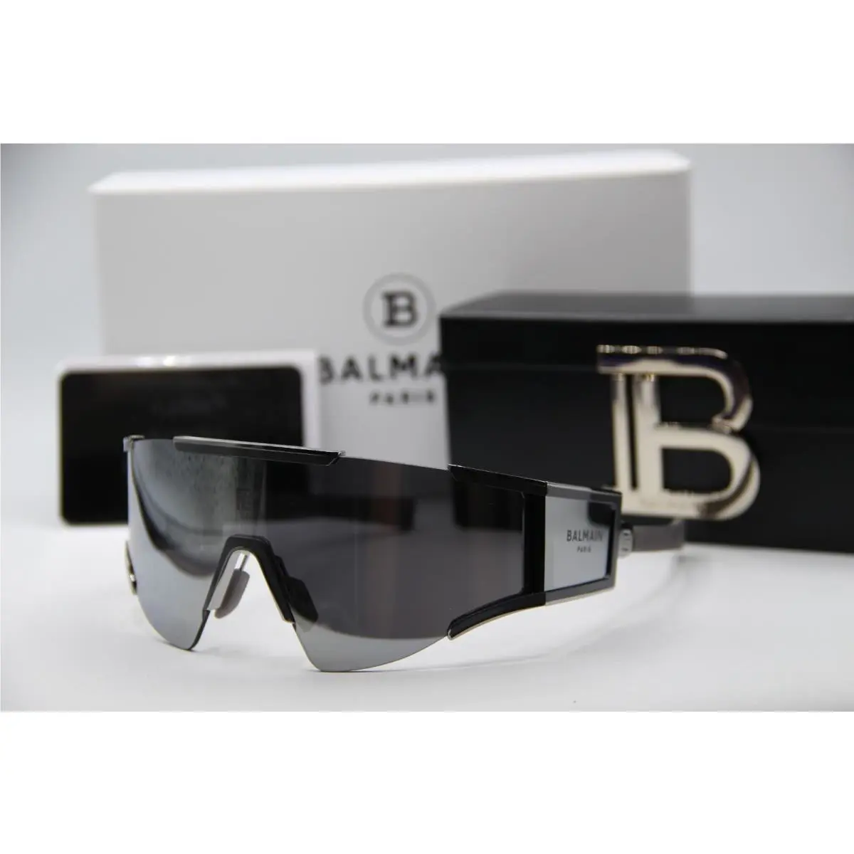 Balmain Paris Fleche BPS-138E-141 Paladium Grey Sunglasses 141-118