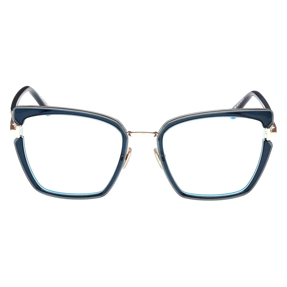 Tom Ford FT5984-B Eyeglasses Female Shiny Light Blue 54mm