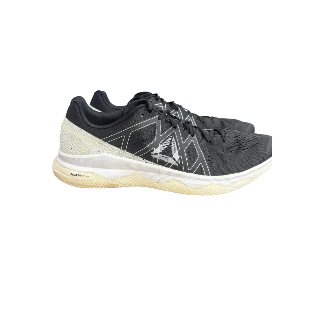 Reebok Men`s Floatride Run Fast Athletic Shoe DV3874 Black/white/silver Size 9M - Black/White/Silver