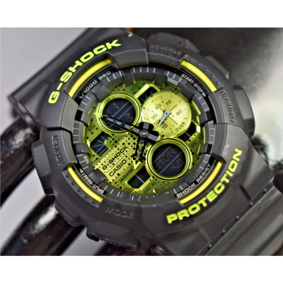 Iob  GA140DC-1A 5612 Men`s G-shock Ana/digi Yellow/black Watch Batt by Casio