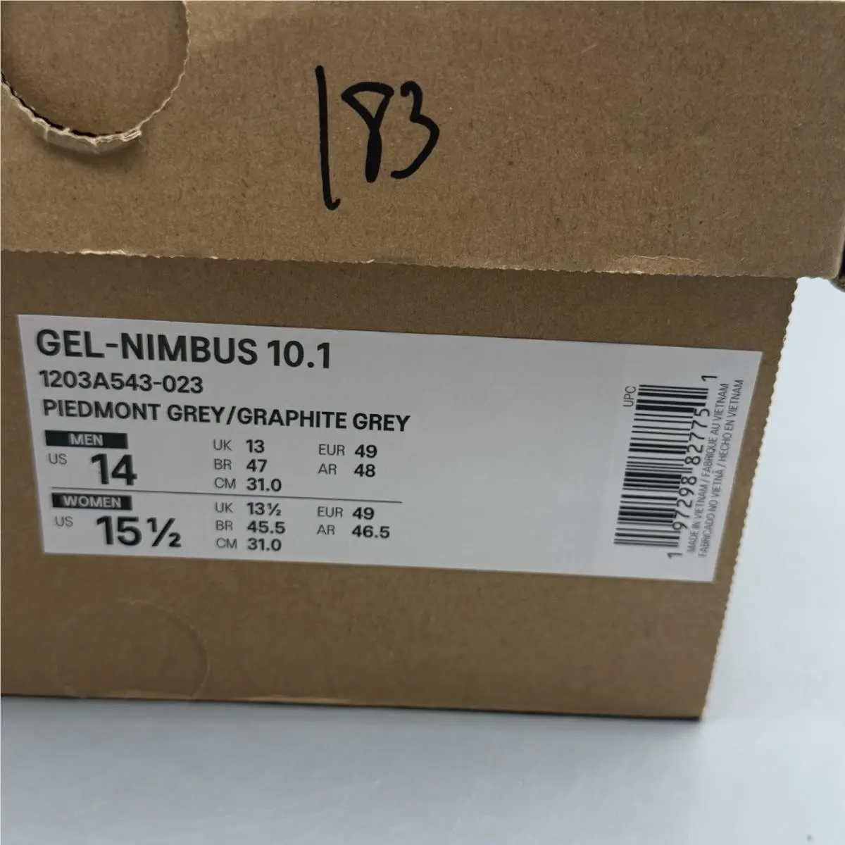 Asics shoes - Asics Gel Nimbus 10.1 - Gel Nimbus - 1203A543 - Gray (UPC: 0197298827751) 12