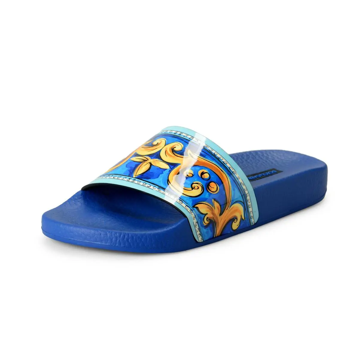 Dolce Gabbana Women`s Leather Saint Barth Flip Flops Slides Shoes US 5 IT 35 by Dolce & Gabbana