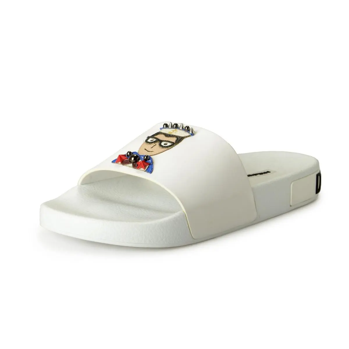 Dolce Gabbana Men`s Logo Print Flip Flops Slides Shoes US 13 IT 46